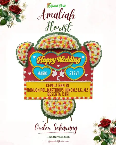 Papan Bunga Pernikahan Sidoasih